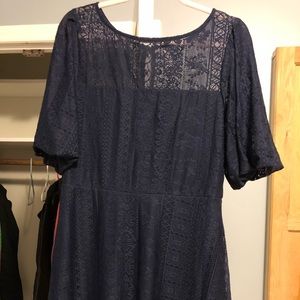 Xhilaration Navy Blue Lacy Dress